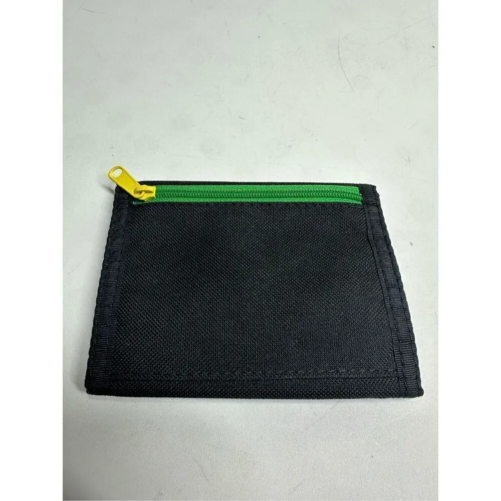 Dakine Vert Rail Wallet 5 slots ID Window Black Coin Zip Embroidered Logo EUC